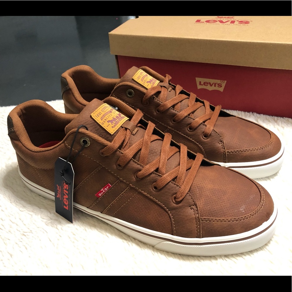 Levi’s sneakers. Brown faux leather! Sz 13 Men’s!